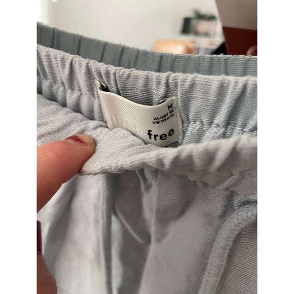 Aritzia Wilfred Linen Drawstring Shorts Size Medium Slate Blue Casual Lounge - Picture 6 of 8